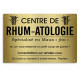 PLAQUE PROFESSIONNELLE. RHUM ANTOLOGIE