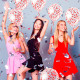 6 BALLONS CONFETTIS ROUGE