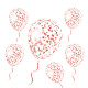 6 BALLONS CONFETTIS ROUGE