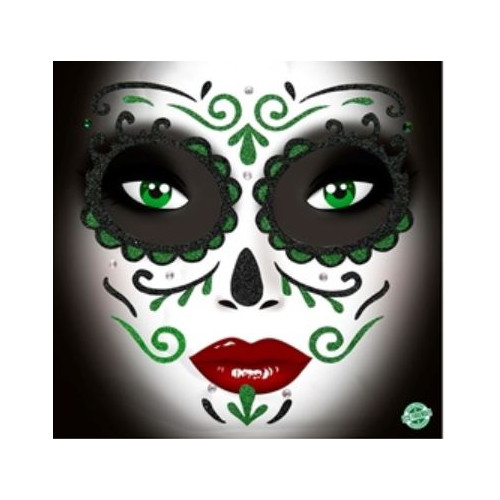 DECOR  VISAGE ADHESIF VERT