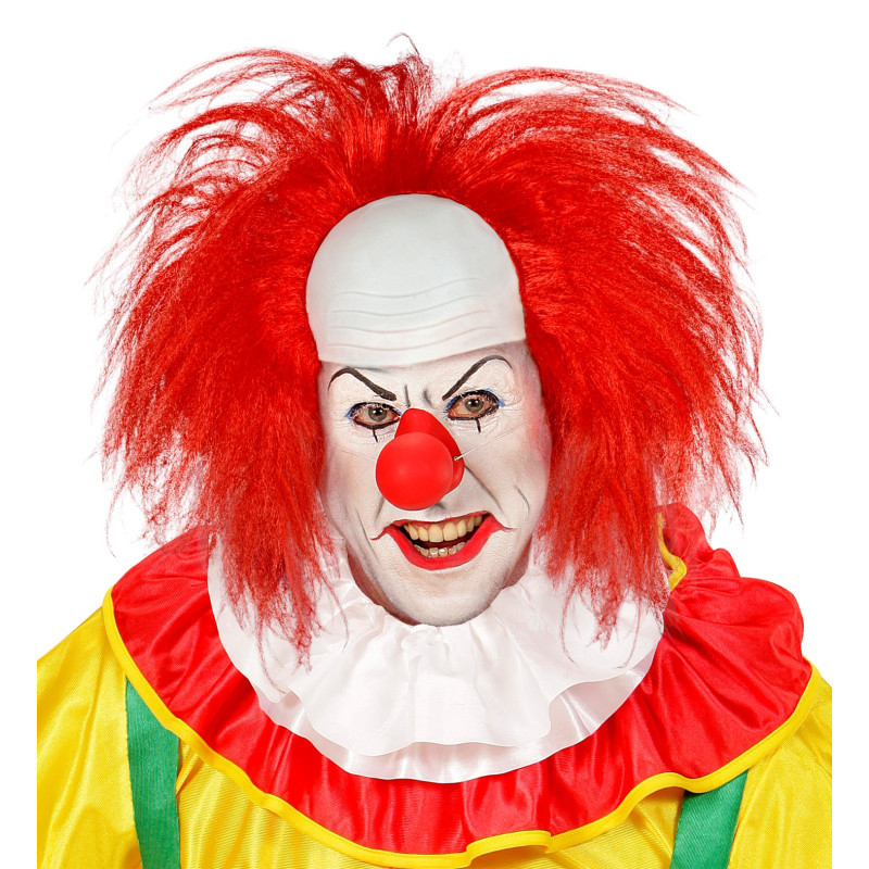 CALOTTE CLOWN AVEC CHEVEUX ROU