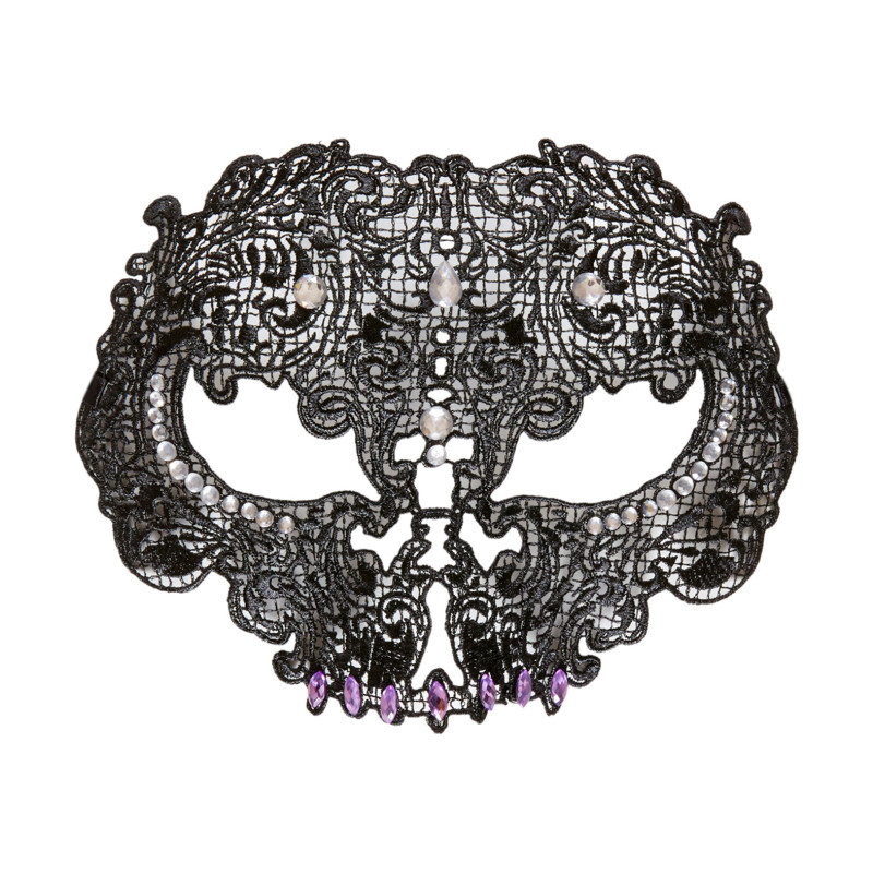 MASQUE DENTELLE NOIRE STRASS