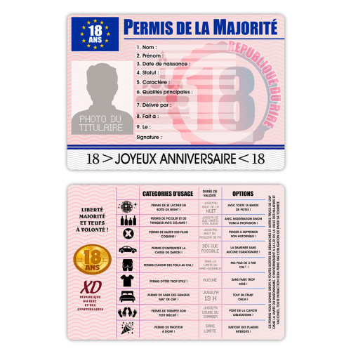 PERMIS HUMO 18 ANS