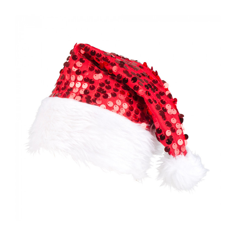 BONNET NOEL PAILLETTES ROUGE