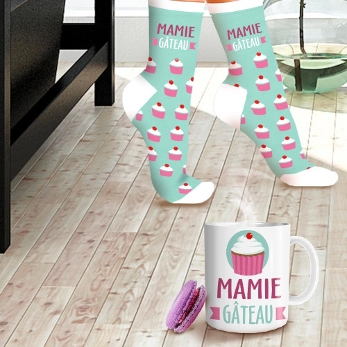 COFFRET MUG CHAUSSETTE MAMIE