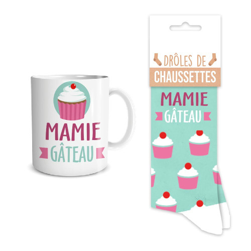 COFFRET MUG CHAUSSETTE MAMIE