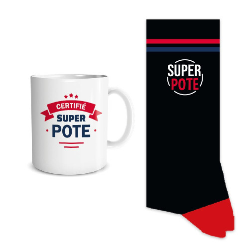 COFFRET MUG CHAUSSETTES "SUPER