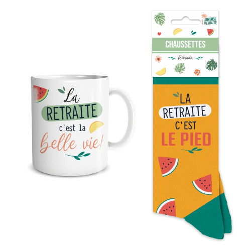 COFFRET MUG CHAUSSETTES RETRAI