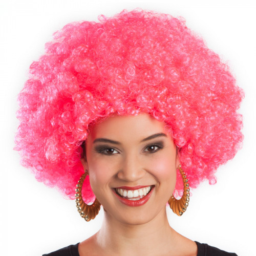 PERRUQUE AFRO ROSE