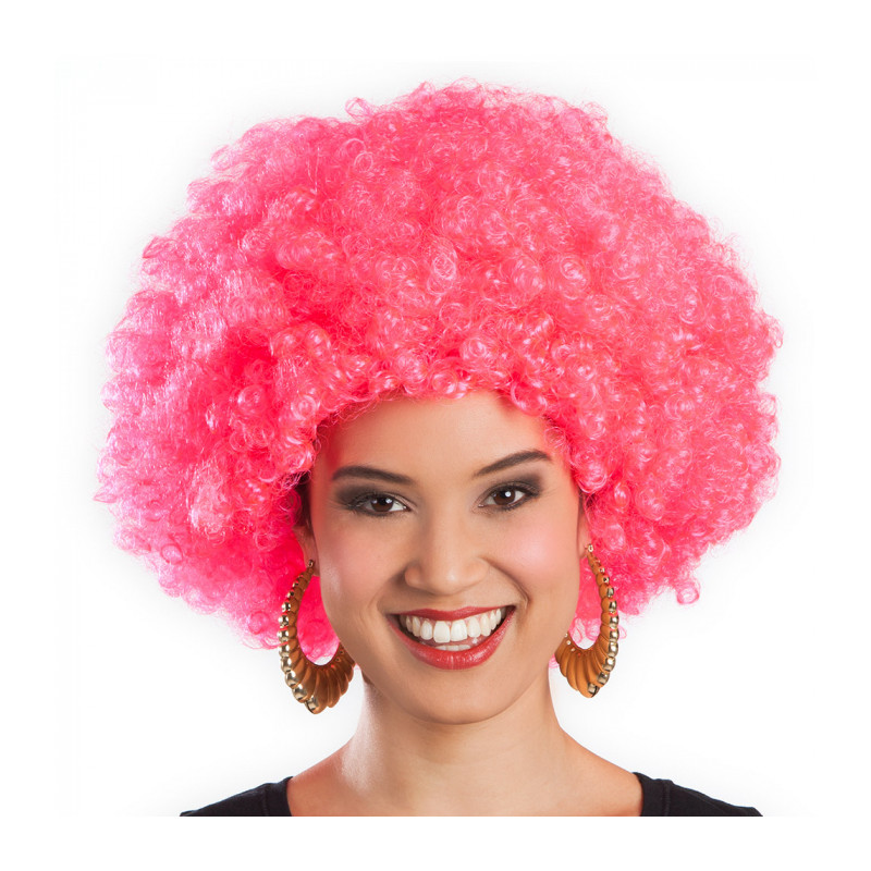 PERRUQUE AFRO ROSE