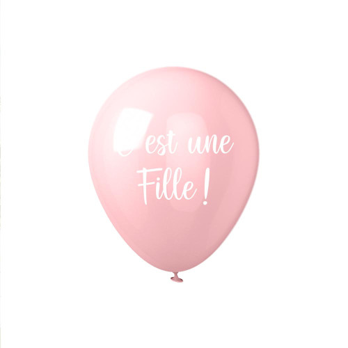 8 BALLONS FILLE GENDER REVEAL