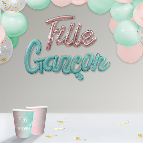 GUIRLANDE GENDER REVEAL GONFLABLE