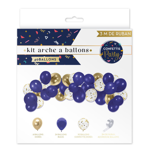 KIT ARCHE A BALLONS CONFETTIS