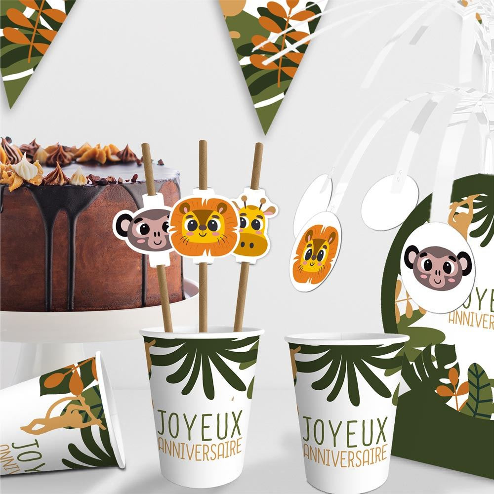 Pailles Halloween Pack De 18 - Carton Rayé Noir Et Blanc, Pastilles Décoratives - 20 Cm - Pour Fête, Goûter D'enfants