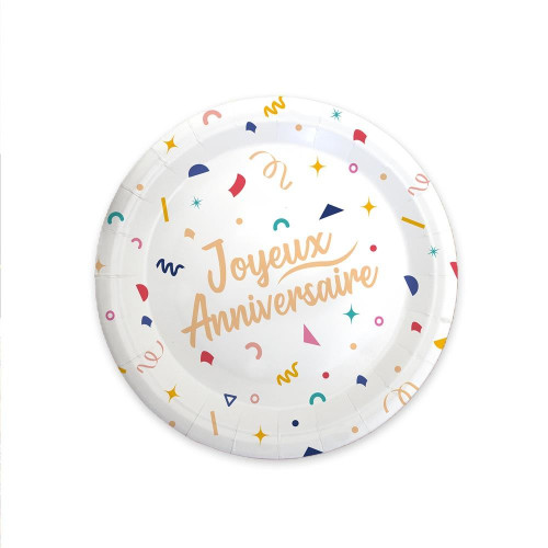 PACK 6 ASSIETTES CONFETTIS PARTY