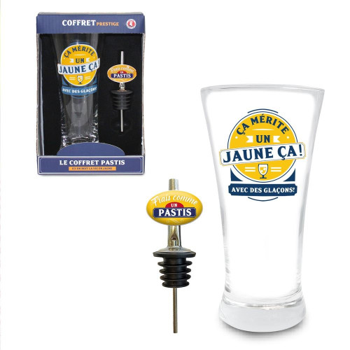 COFFRET PASTIS "CA MERITE UN JAUNE"