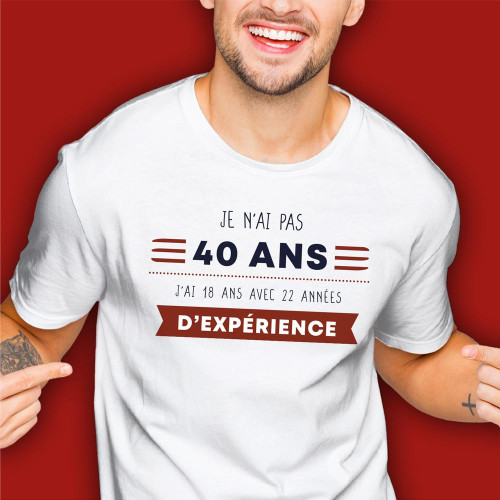 T-SHIRT &quot;40 ANS D EXPERIENCE L