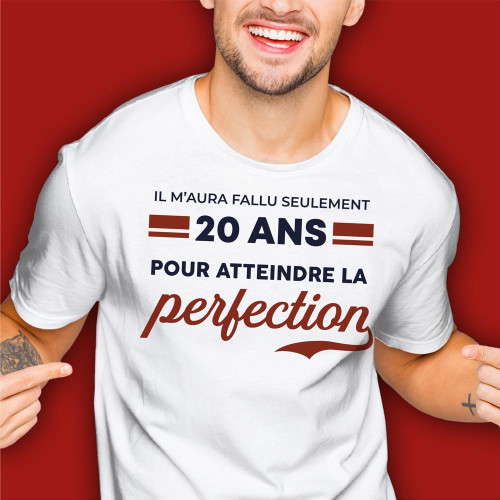 T-SHIRT &quot;20 ANS PERFECTION&quot; XL