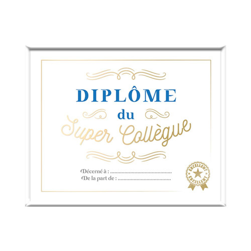 CADRE DIPLOME  DU SUPER COLLEGUE