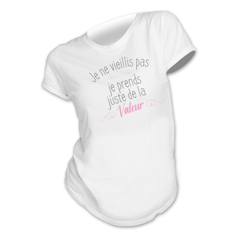 T-SHIRT FEMME "JE NE VIEILLIS PAS" M