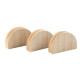 3 SUPPORTS MARQUES PLACES CURVE EN BOIS