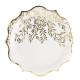 8 ASSIETTES JOLIS BRINS BLANCHES et OR