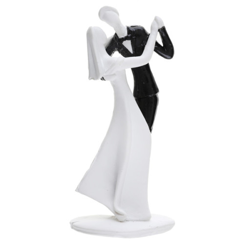 FIGURINE MARIES "LA DANSE DES MARIEES" Blanc et noir