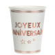 10 GOBELETS STAR JOUR BLANC - ROSE GOLD