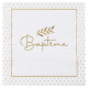 20 SERVIETTES BAPTEME OR