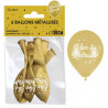 6 BALLONS METAL OR RETRAITE