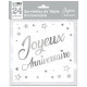 24 SERVIETTES JOYEUX ANNIVERSAIRE ARGENT