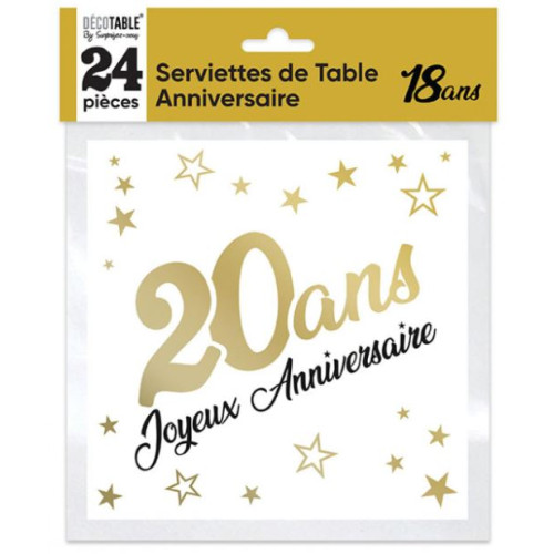 Chemin de table élégant anniversaire 20ans rose gold R/7344