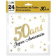 24 SERVIETTES METAL OR 50 ANS