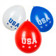 6 BALLONS LATEX USA 25CM