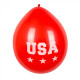 6 BALLONS LATEX USA 25CM