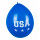 6 BALLONS LATEX USA 25CM