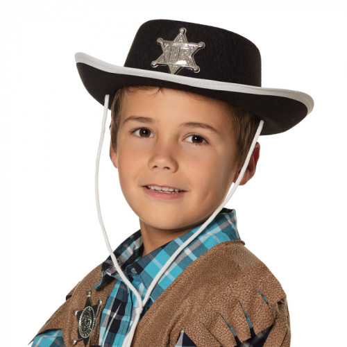 CHAPEAU ENFANT SHERIFF NOIR