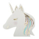 16 SERVIETTES LICORNE PASTEL / OR