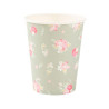 8 GOBELETS SPRING VERT SAUGE, ROSE ET OR