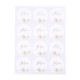 24 STICKERS MERCI PAMPAS FLEURS DE COTON ET OR