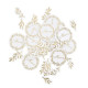 100 CONFETTIS JOLIS BRINS BLANC ET OR