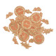 100 CONFETTIS JOLIS BRINS TERRACOTTA ET OR