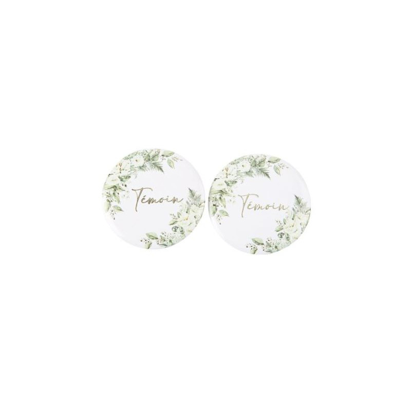 2 BADGES TEMOIN BOTANIQUES