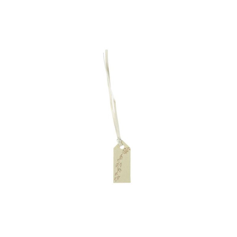 10 ETIQUETTES JOLIS BRINS VERT SAUGE ET OR