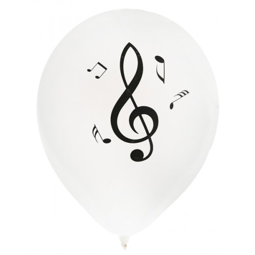 BALLON MUSIQUE BLANC